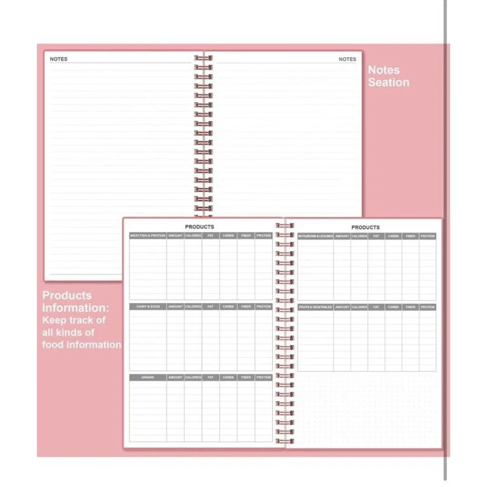 Meal Planner Weekly Meal Prep Nutrition Journal with Grocery List Weight Loss